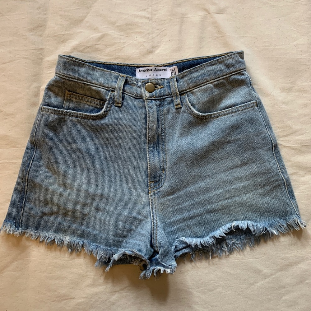 American Apparel Denim Light Blue Jean Shorts